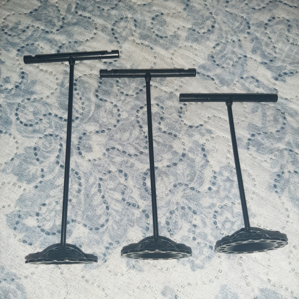 Black Jewelry Display Stands Set